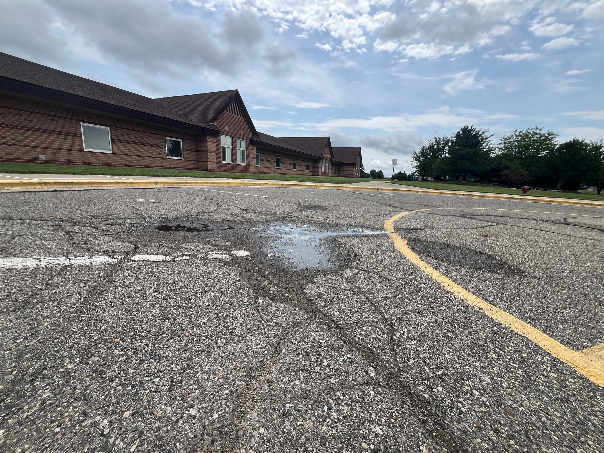 Deteriorating parking lot