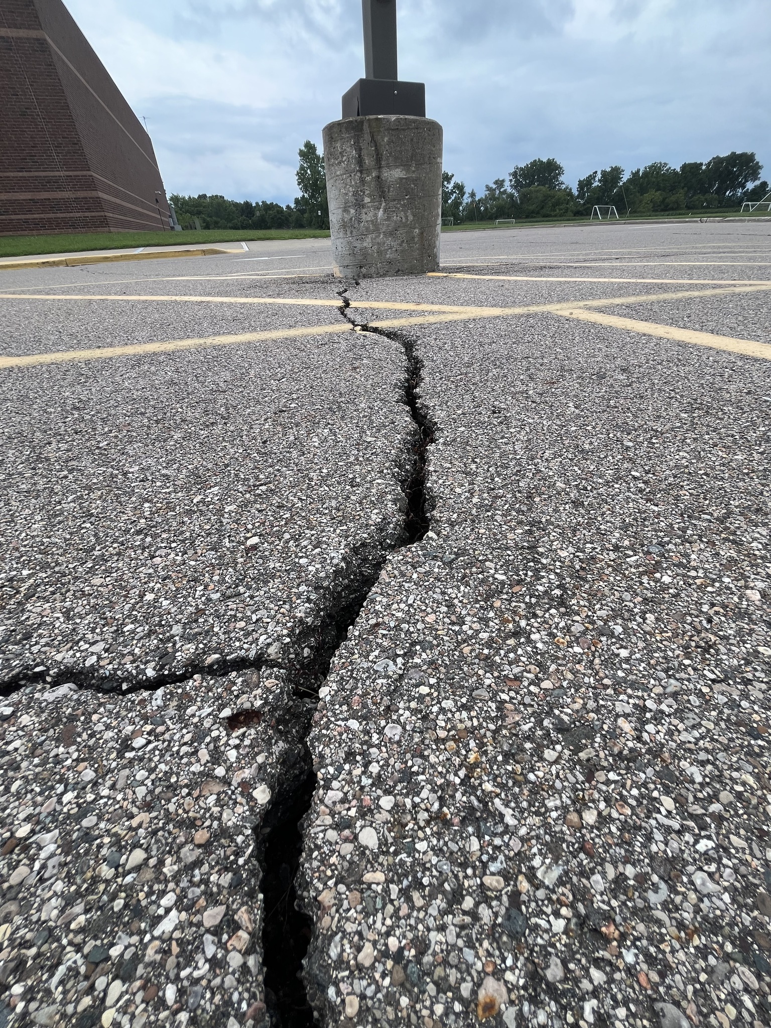 Deteriorating parking lot