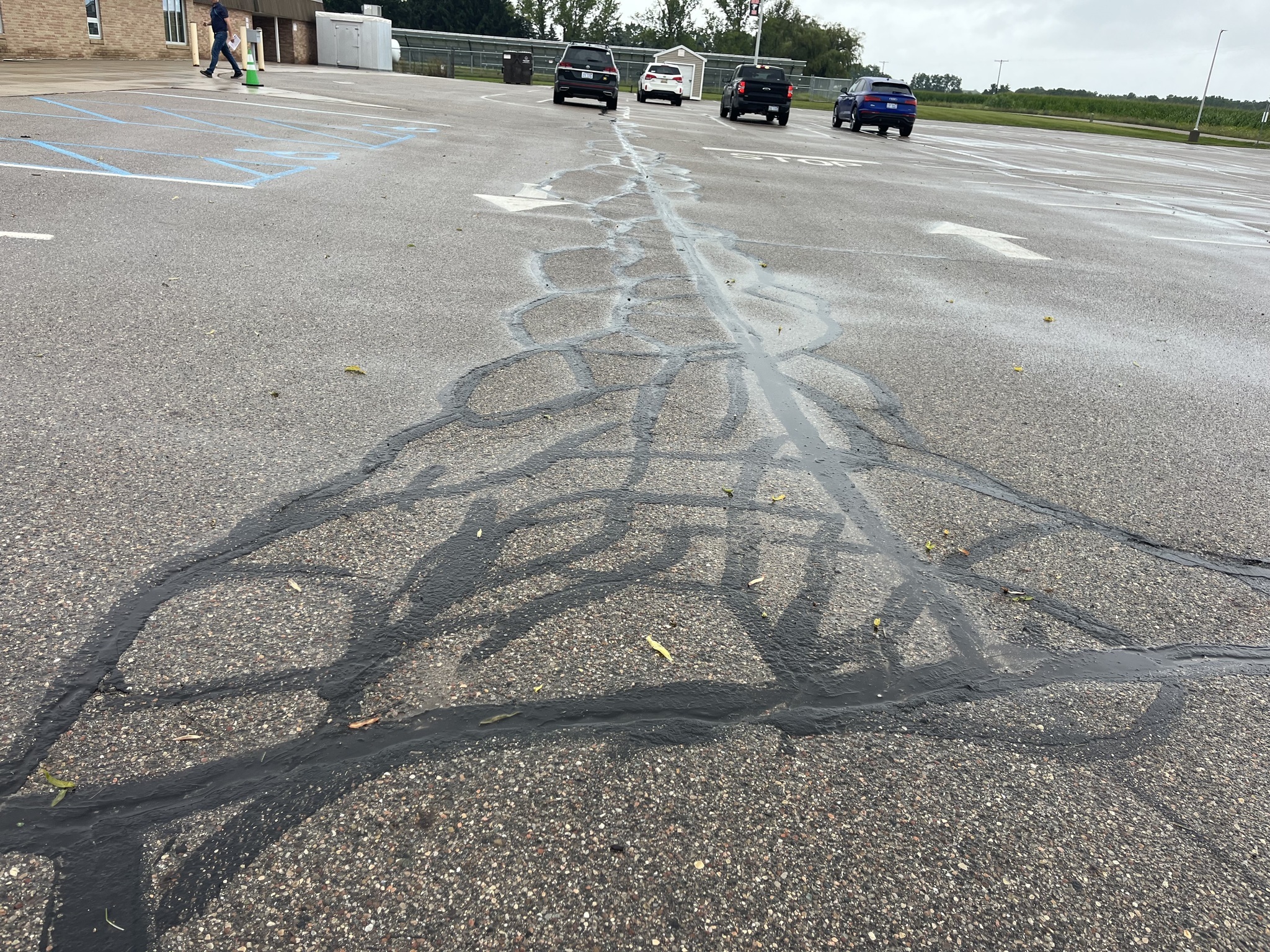 Deteriorating parking lot